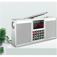 situ L-528 Multi Function Stereo Radio Speaker with Bluetooth AM FM TF USB AUX Handsfree Recorder Flashlight Alarm Clock Type C