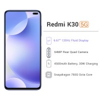 Xiaomi Redmi K30 5G 6GB 64GB Smartphone Snapdragon 765G Octa Core 64MP Quad Camera 120HZ Fluid Display 4500mAh NFC