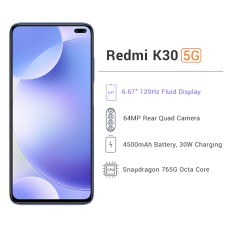 Xiaomi Redmi K30 5G 6GB 64GB Smartphone Snapdragon 765G Octa Core 64MP Quad Camera 120HZ Fluid Display 4500mAh NFC