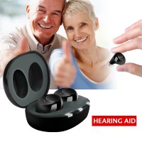 1 Pair USB Rechargeable Mini In Ear Portable Invisible Hearing Aids Assistant Adjustable Tone Sound Amplifier For Deaf Elderly
